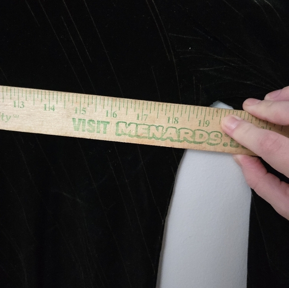 Di Marco Vtg Small Velvet Cowl Neck Shirt Velour Black Gold Stripes Plush - Picture 8 of 11